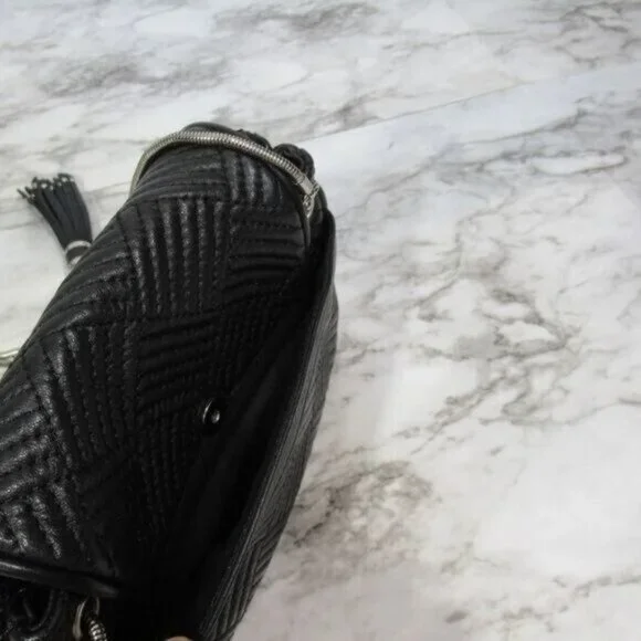 BCBGMaxAzria Bag BlackCrossbody Quilted Chain Purse Leather - Picture 11 of 13